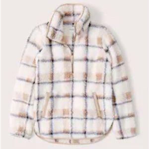 Abercrombie half zip Sherpa jacket